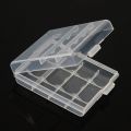 AA/AAA Battery Storage Box for Rechargeable and Alkaline Battery Hard Plastic Transparent Battery Case. 