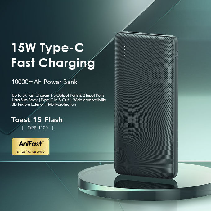 oraimo Toast 15 Flash 10000mAh Fast Charging Power Bank