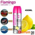 Flamingo Dashboard Polish Lemon- 450 ml, Car Motorcycle, Plastic, Rubber, Wood, Leather Goods Shiny Spray Polish. 