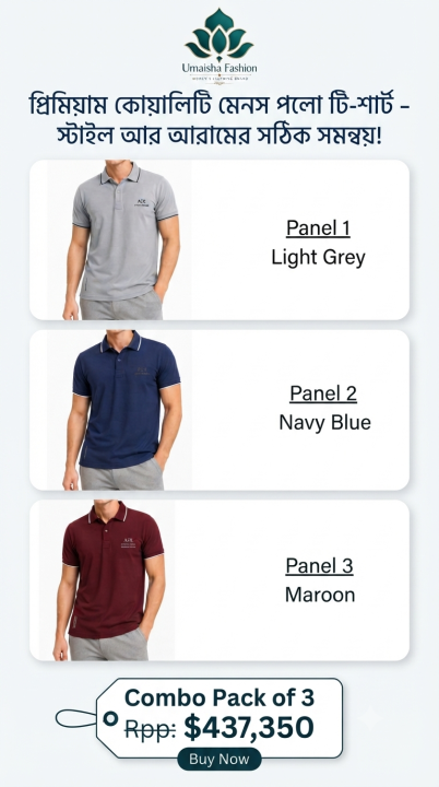 Combo%20Pack%20of%203%20Classic%20Fit%20Polo%20T-Shirt%20For%20Man%20-%20Image%202