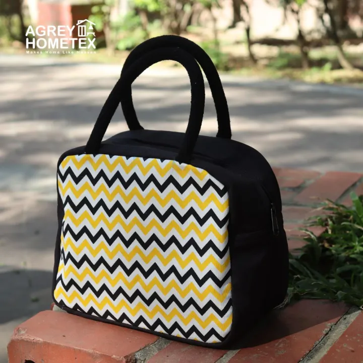 Lunch%20Carry%20Bag,%20Cotton%20Fabric,%20Yellow%20&%20Black,%20(9.5%E2%80%B3x7.5%E2%80%B3x5%E2%80%B3)%20-%20Image%202