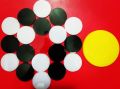 Carrom Guti ,Carrom Coins With Striker- 9 White & 9 Black Coin With 1 Striker - Chess Board. 