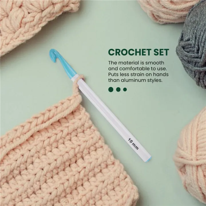 Crochet%20Hook%20Set,7/8/9/10/12/15/20mm%20Plastic%20Handle%20Crochet%20Hook%20Knitting%20Needles%20Thick%20Head%20Tool%20DIY%20Crafts%20Accessories%20-%20Image%203