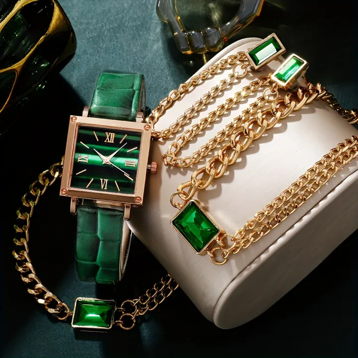 Ladies%20Fashion%205pcs%20Square%20Dial%20Wristwatch%20Set%20Women's%20PU%20Leather%20Strap%20Watch%20and%20Matching%20Jewelry%20Girl%20Waterproof%20and%20Durable%20Watches%20-%20Image%204