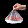 100pcs Disposable Plastic Wrap Tear-free Elastic Band Mouth Fresh-keeping Cover Bag Food-grade Household PE Set Vegetable Bag. 