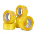 Gum Tape for Carton Binding Wide 2.5" Yellow (inch) and Length 268 Meter (Big Size, 290 Yard) 6pcs. 
