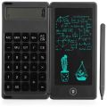 Calculator Notepad 6 Inch LCD Writing Tablet Digital Drawing Pad with Stylus Pen Erase Button Lock Function Black. 