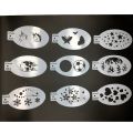 Face Painting Stencils Pro Body Art template Dots Fish Scale Leopard Print Bricks Angel Rainbow Prastice Makeup 9 pcs 14*7.5cm. 