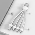 3 In 1 Multi-port Fast Charging Data Cable / 3.4A Mobile Phone Charging Cable with Keychain.