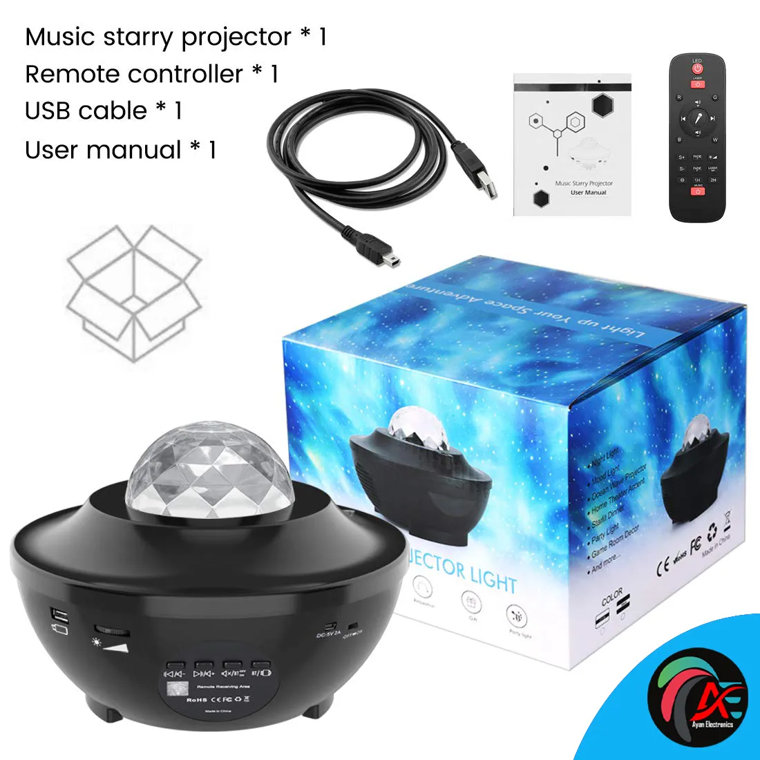 Galaxy Projector Star Starry Sky LED Night Light Projector Moon Lamp ...