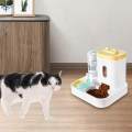 Cat Feeder and Water Automatic Cat Feeder for Cats Puppy Small Animals yellow. 