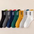5pairs Mens Socks Spring Autumn Men Long Tube Cotton Socks Male Sweat-absorbent Casual Deodorant Sports Socks Teenager Boys Gift. 