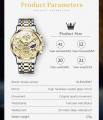 New OLEV Watch for Men  Waterproof Trendy Hollow-Carved Deign tainle teel Chronograph Luminou multifunctional Watch 9947. 