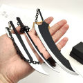 Anime Bleach Keychain Zangetsu Zanpakutou Samurai Royal Steel Katana Pendant Keychain for Men Car Gift Jewelry. 