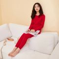 Semir Thermal Underwear Suit Men Autumn And Winter Thickened Brushed Red Couple O Neck Autumn Clothes Long Pants. 