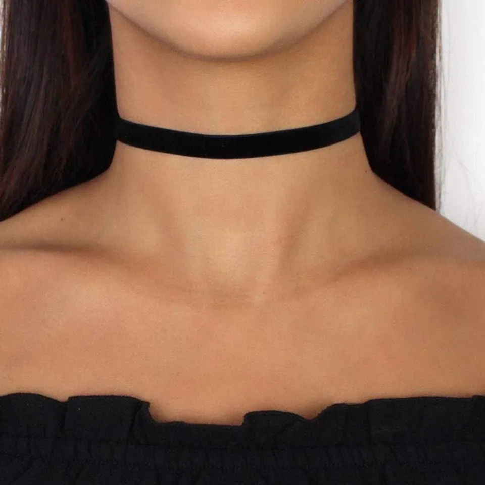 2022 New Fashion Black Velvet Choker Necklace For Women's Goth