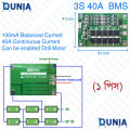 BMS 3S 10A 20A 25A 40A 11.1-12.6V 18650 Lithium Battery Charging Protection Board Module.