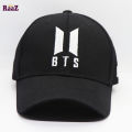 BTS Embroidery Logo Curved Cap (Black).