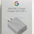 Google 30W USB-C Power Adapter. 