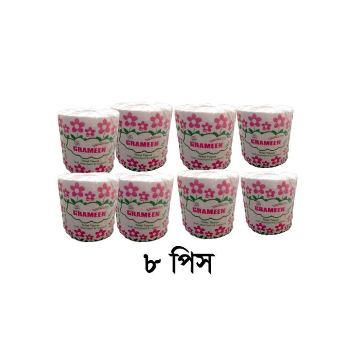 GRAMEEN Toilate Tissue Reguler PINK --8 PCS