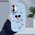 Jizetin for Redmi K40 Pro / Xiaomi Poco F3 / Mi 11x Back Cover Cute Cartoon Head Bright Lens Frame Candy Soft Rubber Phone Cases.