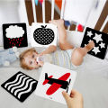 Black White Flash Cards for Infants Montessori Baby Toys Educational High Contrast Cards Visual Stimulation Learning Sensory Toy.