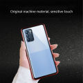 Biruiqu For OPPO Reno 6 5G India Version Magnetic Absorption Case Metal Frame Shockproof Double Sided Tempered Glass Magnetic Case Cover.