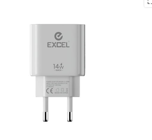 Excel%20E200+,%2014W,%202.3A%20Single%20Port%20Usb%20Wall%20Charger,%20Quick%20Charging,%20Travel%20Adapter%20Fast%20Charging%20Micro%20Usb%20Charging%20Cable%20For%20All%20Android%20Devices,%20Tablets,%20And%20Other%20Devices%20-%20Fast%20Charger%20-%20Image%202