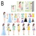 Magnetic Dress Up Puzzle Toy Princess Paper Dolls For Girls Magnetic Dress-Up Dolls Pretend Play Set Preschool Learning Toy Gift. 