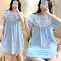 Summer maternity cotton postpartum confinement gown nursing nightgown summer pregnancy period breastfeeding outside.
