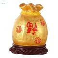 Resin Piggy Bank Money Box Statue Feng Shui Ornament for Bedroom Living Room Decor. 
