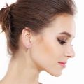AliExpress S925 sterling silver glossy earrings cross-border minimalist design sense of male and female earrings jewelry.