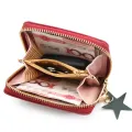 Korean Style Fashion Ladies Women Short Wallet Small Cute Girl PU Leather Coin Purse with Zipper Mini Handbags Purse Card Holder Wallet for Women Ladies. 