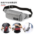 Multifunctional waist bag men's nylon cloth sports running mobile phone belt bag women's work site wear-resistant shoulder bag. 