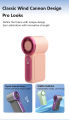 X688 Mini Handheld Turbo Pocket Fan, 15000RPM Brushless Motor Portable Cooling Fan, 1200mAh USB Rechargeable Lightweight Personal Fan for Travel Outdoor Sports Daily Use.
