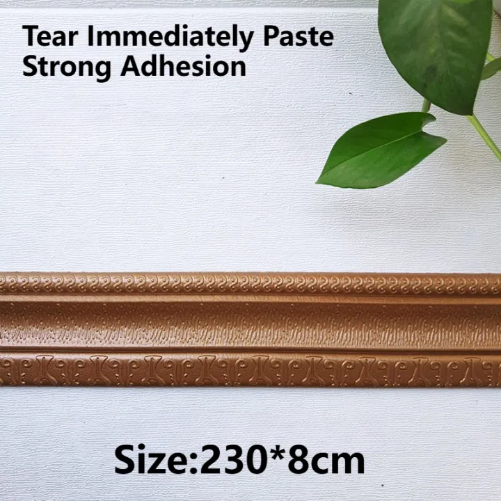 2.3M%203D%20Foam%20Wall%20Pasted%20Self-adhesive%20Waterproof%20Waist%20Line%20Skirting%20Wall%20Pasted%20Living%20Room%20Background%20Wall%20Decoration%20-%20Image%203