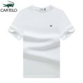 CARTELO Brand Clothing Men's T-Shirts Summer New Short Sleeve Authentic Embroidered Cotton Round Neck Casual Bottoming Shirt.