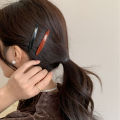 Hair Clip French Barrettes Accessories Pony Hair for Women and Girls Rolled up Acetate Headwear Giorgio Morandi Color ~ South Korea France bangs clip a word duck bill clip, French simple small side clip broken hair clip.