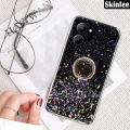 Phone case For Vivo Y18S Back cover Glitter Starry Sky Bling Ring Lanyard Shiny Transparent Holder Stand Girls Soft Cover For VIVO Y18S Cover cases.
