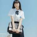 College Style of Middle School Students Attached to Taiwan Normal UniversityjkUniform Skirt Suit Summer High School Uniform White Shirt Graduation Business Attire. 
