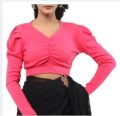 Crop top full sleeve fashionable blouse for women's.. 