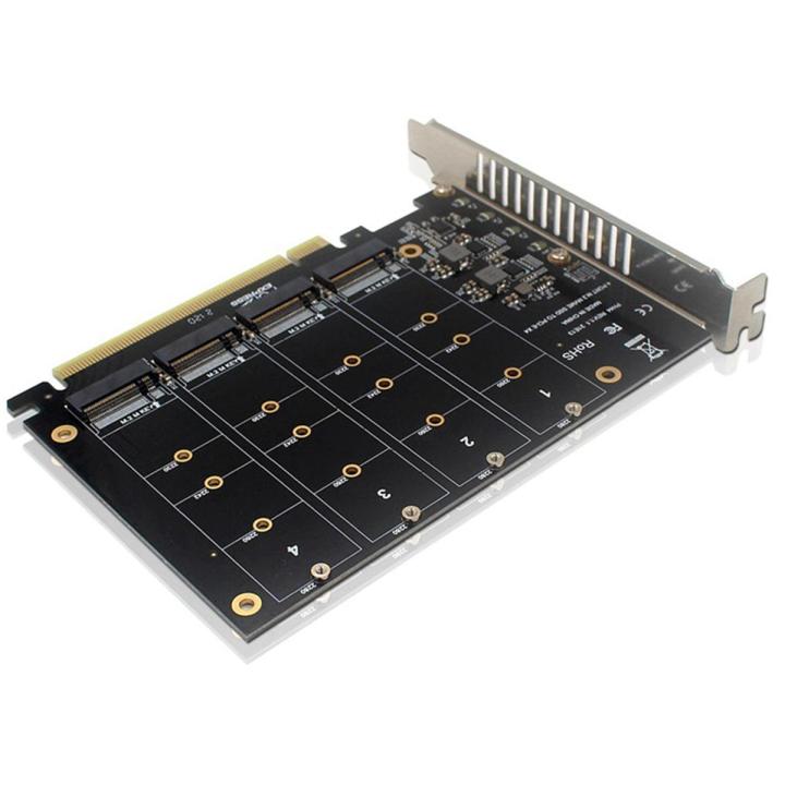 JAERBEE 2X PH44 NVME 4-Disk Array Card PCIE Signal Split Array Card