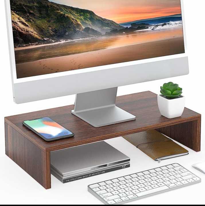 TV%20PC%20Desktop%20Modern%20Computer%20Monitor%20Stand%20Computer%20Monitor%20Riser%20with%2016.7%20Inch%20Shelf,%20Wood%20Desktop%20Stand%20for%20Laptop%20Computer%20Screen,%20Desk%20Organization,%20Office%20Supplies%20-%20Image%203