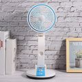 Folding Rechargeable Table Fan with LED Light Desktop Portable Mini Fan. 