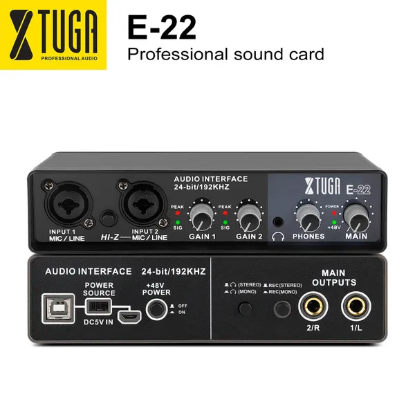 X%20TUGA%20E22%20HIGH-FIDELITY%20Audio%20Interface%20Professional%20Sound%20Card%2024-bit/192KHZ%20-%20Image%205