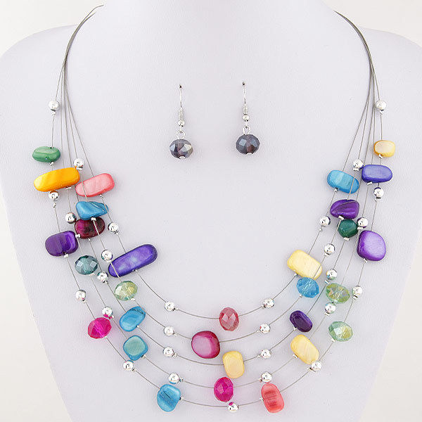 AliExpress%20wish%20exaggerated%20versatile%20crystal%20turquoise%20shell%20mix%20multi-layer%20necklace%20earrings%20set%20women's%20jewelry%20-%20Image%206