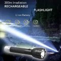 Long Range High Power Led Torch Light With Battery Charging Indicator - Illuminate Your Path With This Powerful Torch Light. 