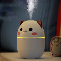 Portable 200ml Air Humidifier Cute Kawaii Aroma Diffuser With Night Light Cool Mist For Bedroom Home Car Purifier Humificador. 
