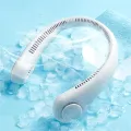 New Hanging Neck Fan LED Digital Display Portable Cooler Fan Bladeless Fan Personal Wearable Neckband 3 Speeds Adjustment Twin-Turbo Leafless 360° Neckband Fan USB Rechargeable Fan Mini Neck Fan. 