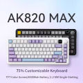 AJAZZ AK820 MAX Mechanical Keyboard E-sports Wired Tri-mode TFT Color Screen 4000Mah Battery Game RGB DIY Magnetic Axis Keyboard.
